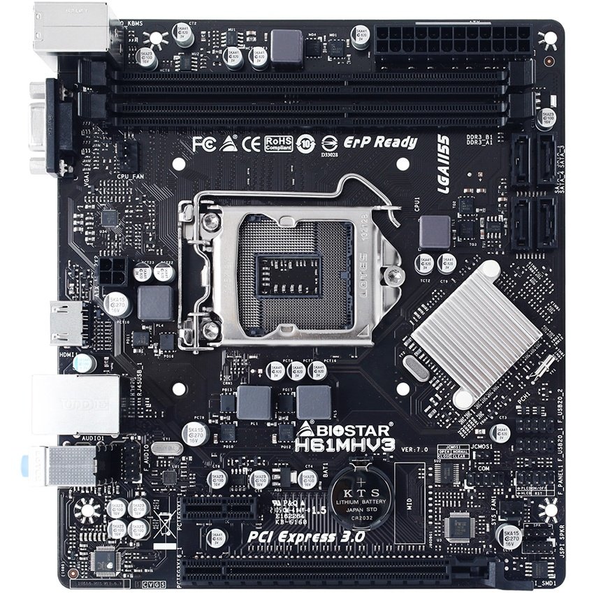 Motherboard Biostar H61MHV3 LGA 1155 DDR3 Micro-ATX