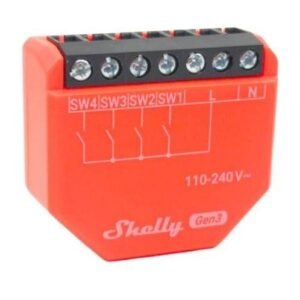 Interruptor de Entrada Shelly i4 Gen3 Wi-Fi 4 Canales Compacto