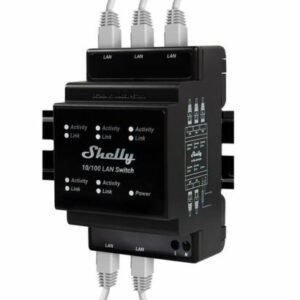 Switch LAN Shelly 5 Puertos RJ-45 10/100 Mbps DIN
