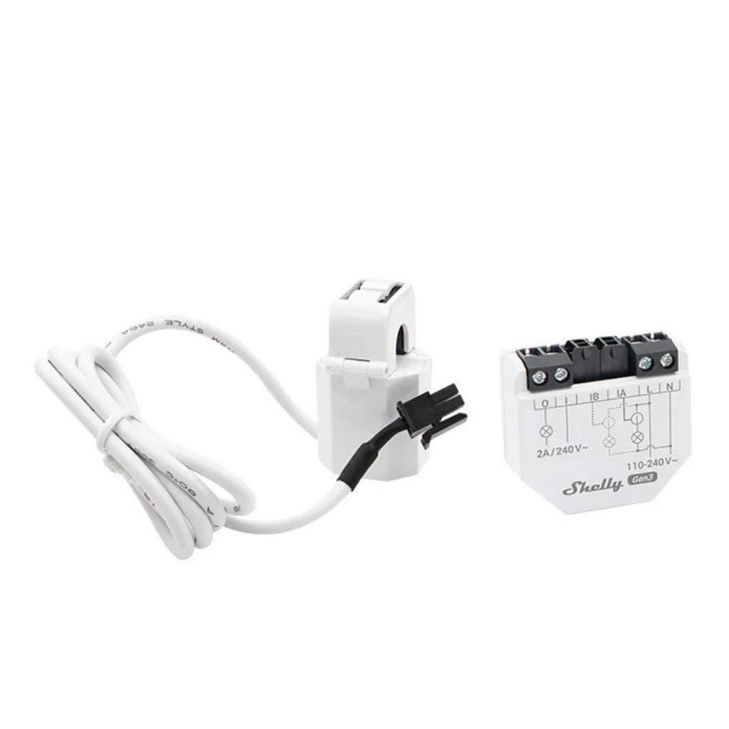 Medidor de Energía Shelly EM Gen3 Monofásico Clip 50A Wi-Fi