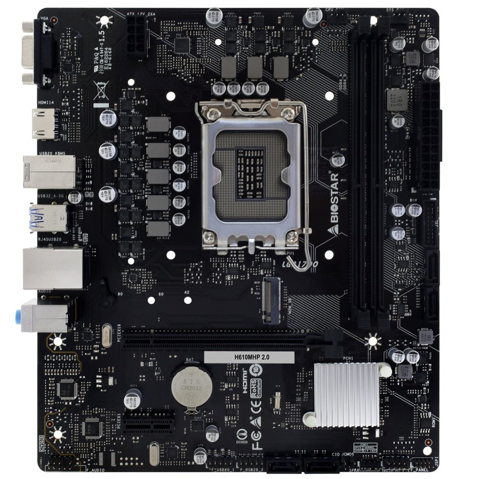 Motherboard BioStar H610MHP 2.0 LGA 1700 DDR4 Micro-ATX