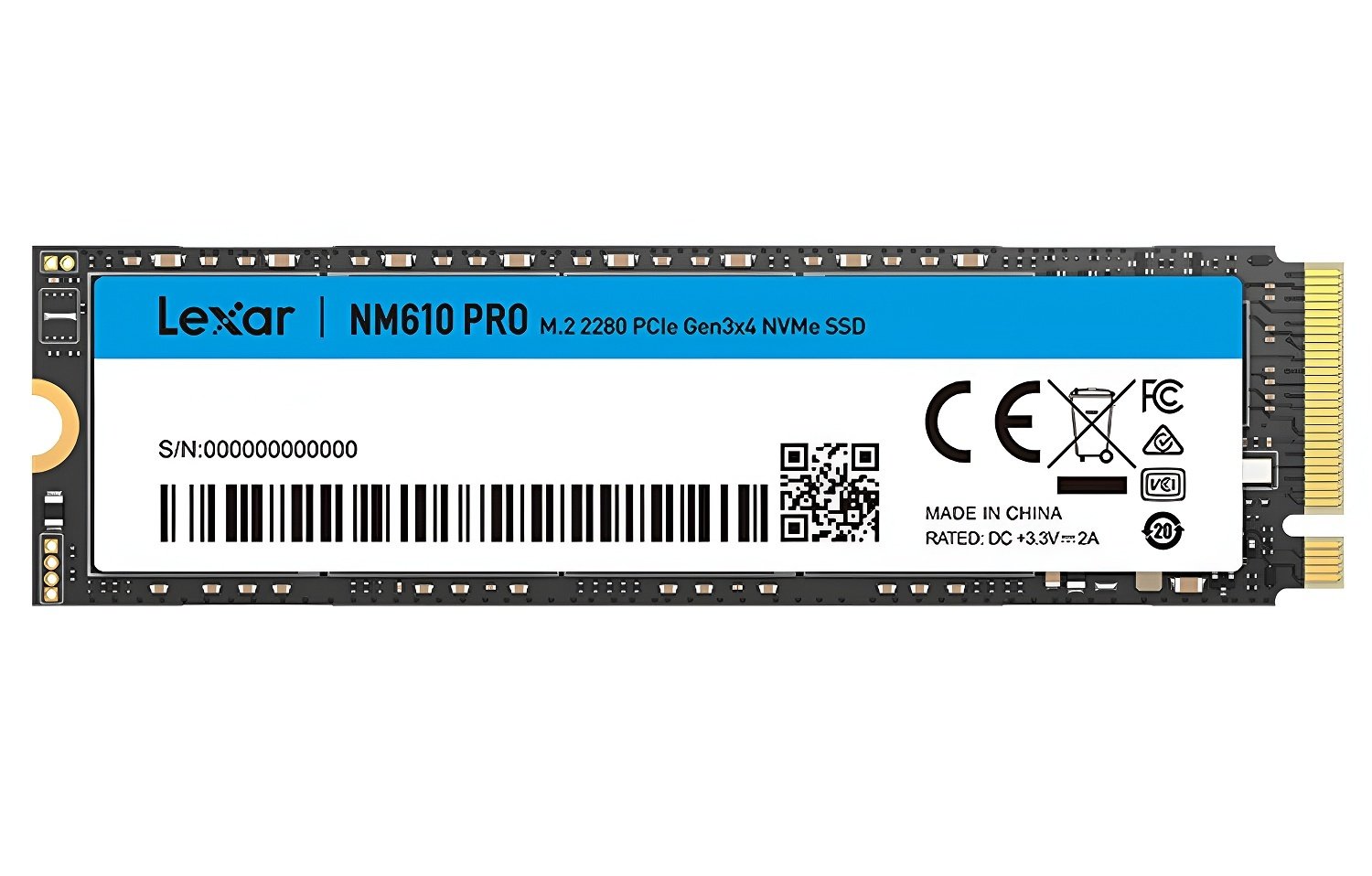 Disco SSD Lexar NM610PRO 500GB NVMe PCIe Gen3x4 M.2 2280