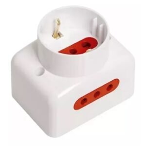 Tomacorriente de pared Conatel 1xSchuko + 2x3L Blanco