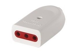 Adaptador Ficha 3L Hembra con Tierra Blanco