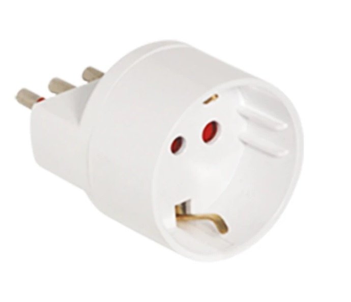 Adaptador Conatel 711002 Schuko a 3 Líneas 10A Blanco