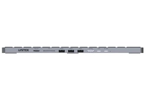 Teclado con HUB USB-C Unitek 9 en 1 PD 100W