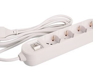 Alargue Conatel 3m 4x Schuko 2500W Blanco