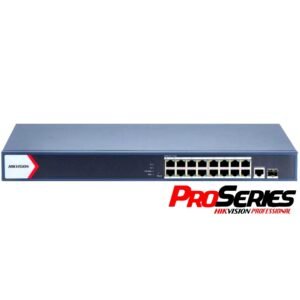 Switch PoE Hikvision Pro 16 Puertos Gigabit Admin + 2 SFP 230W