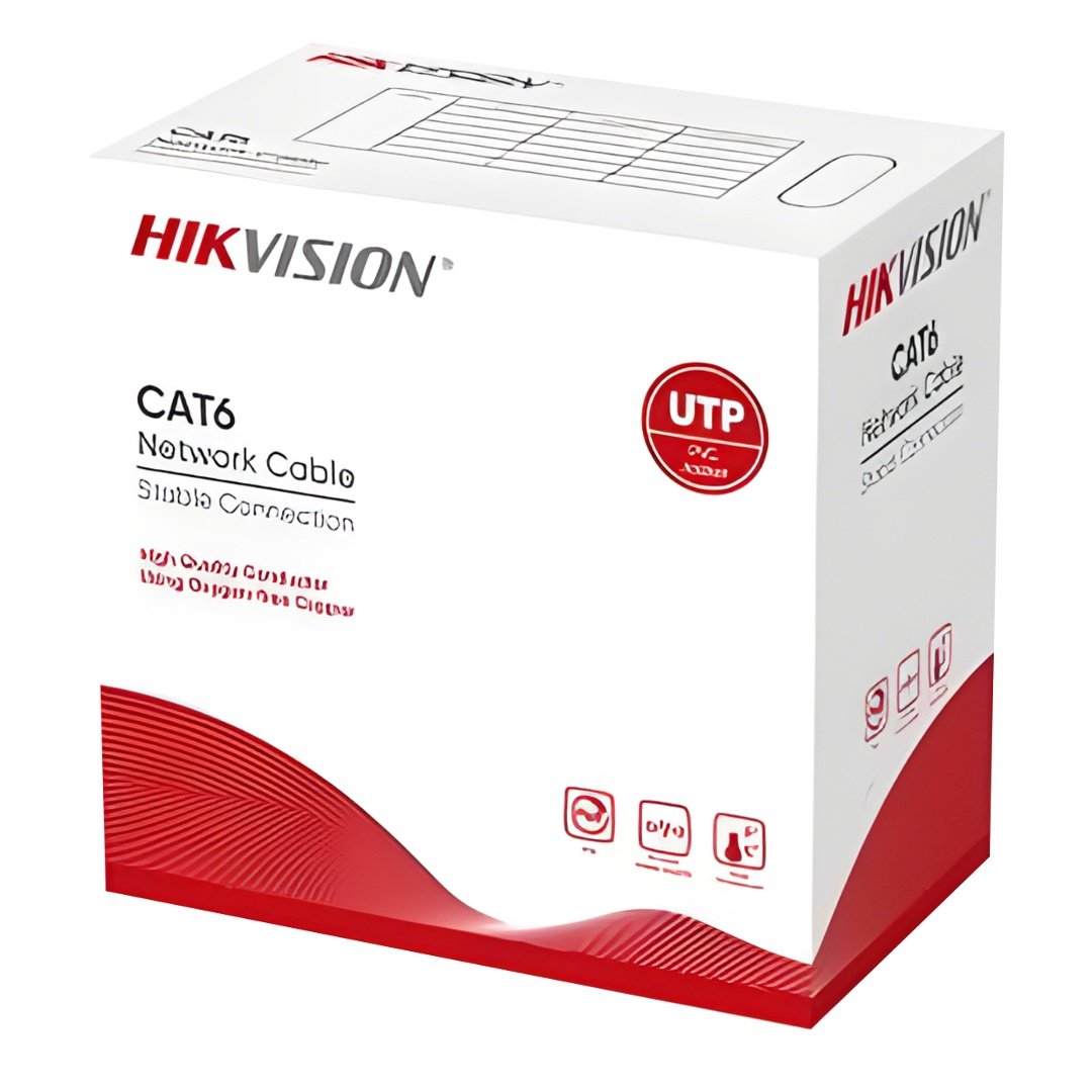 Cable UTP Hikvision Cat.6 100% Cobre Interior 305m Gris