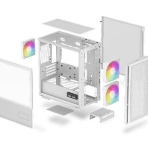 Gabinete DeepCool CH360 Digital mATX Flujo de Aire Blanco