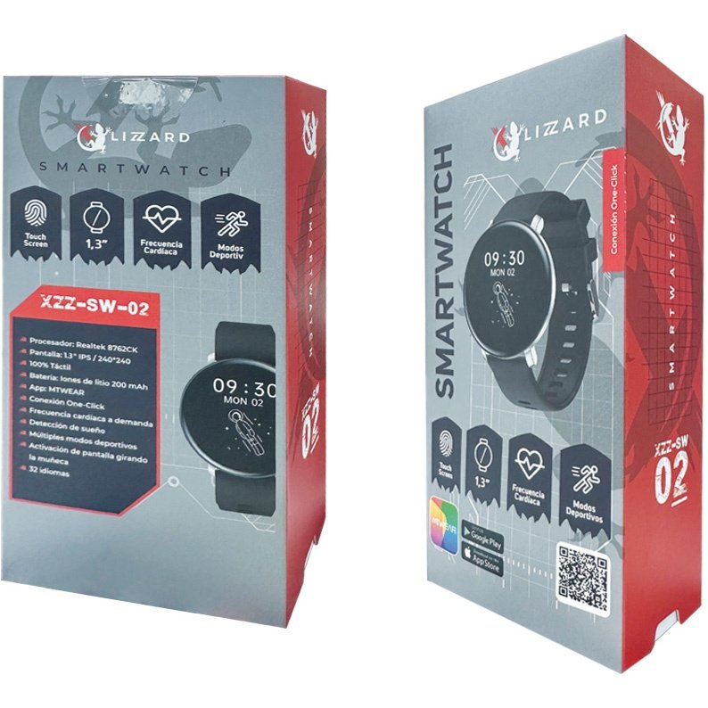Reloj Smartwatch X-Lizzard XZZ-SW-02 1.4" Negro
