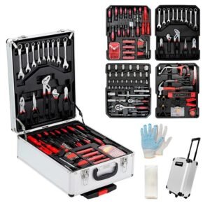 Caja de Herramientas con 450 Accesorios y Carrito