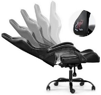 Silla Gamer Lumax ROM Negro/Gris Reclinable