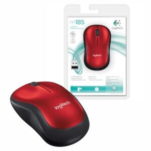 Mouse Logitech M185 Inalámbrico Rojo