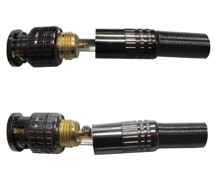 Conector BNC NRG+ Metálico para Coaxil