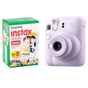 Combo Cámara Instantánea Fujifilm Instax Mini 12 Holiday Bundle Lila + 20 Fotos