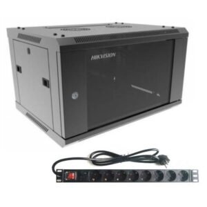 Rack Hikvision 6U de Pared con PDU de 8 Tomas