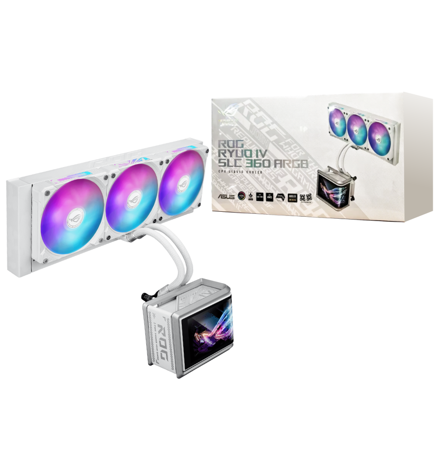 Cooler Líquido Asus ROG Ryuo IV SLC 360mm 2K AMOLED Blanco