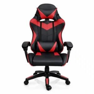 Silla Gamer Ergonómica con Masajes Negra y Roja