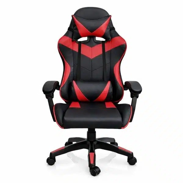 Silla Gamer Ergonómica con Masajes Negra y Roja