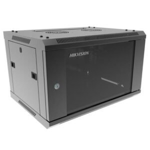 Rack Hikvision 6U de pared con puerta de vidrio templado