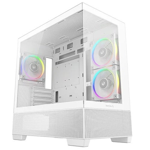 Gabinete DeepCool CG380 3F Panorámico Micro-ATX Blanco