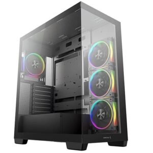 Gabinete DeepCool CG580 4F V2 Paneles de Vidrio Negro