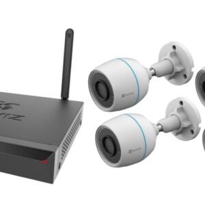 Kit de Vigilancia Ezviz X5S NVR 5MP + 4 Cámaras H3c Full HD Wi-Fi Exterior