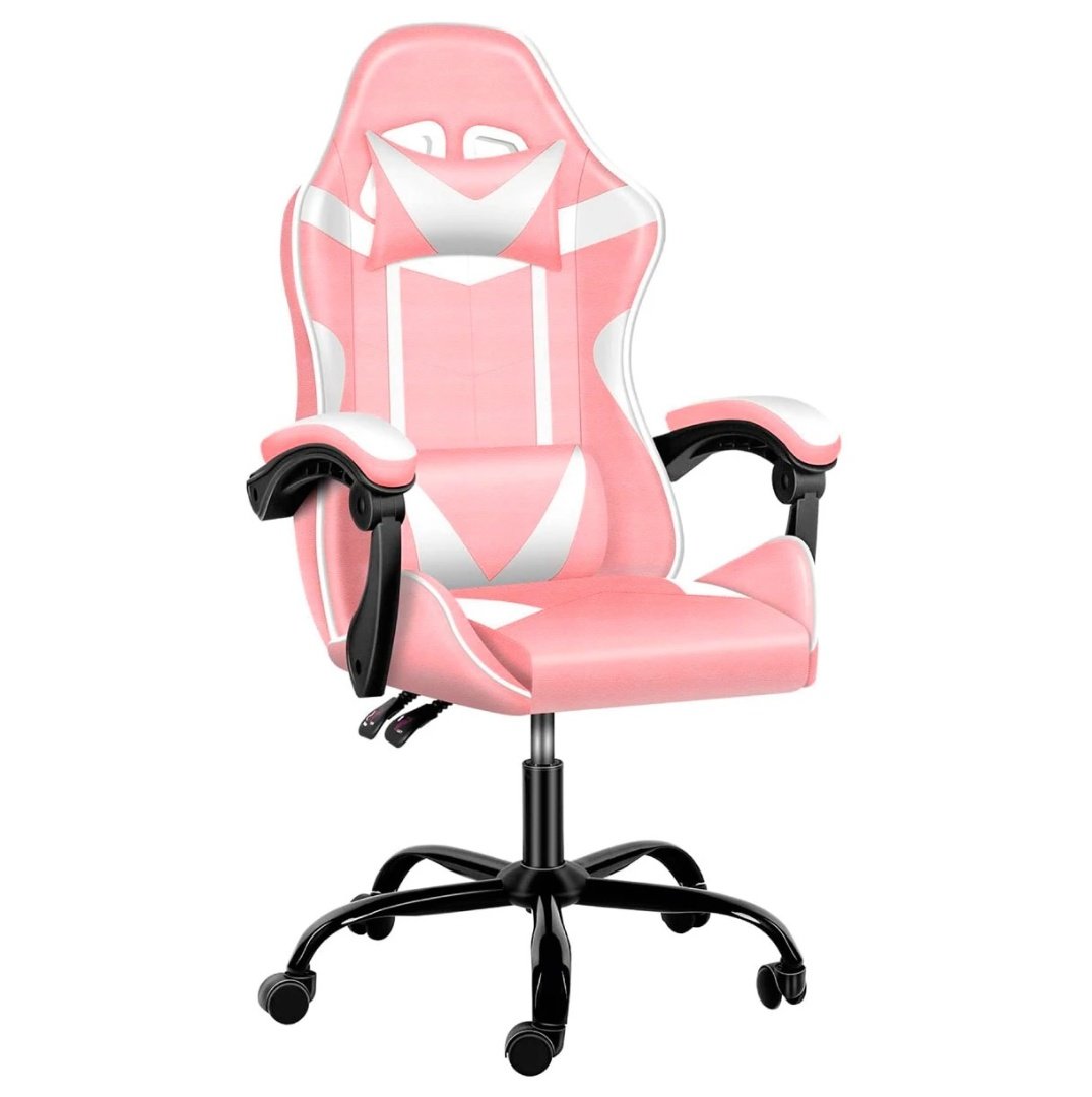 Silla Gamer Lumax ROM Rosa/Blanco Reclinable