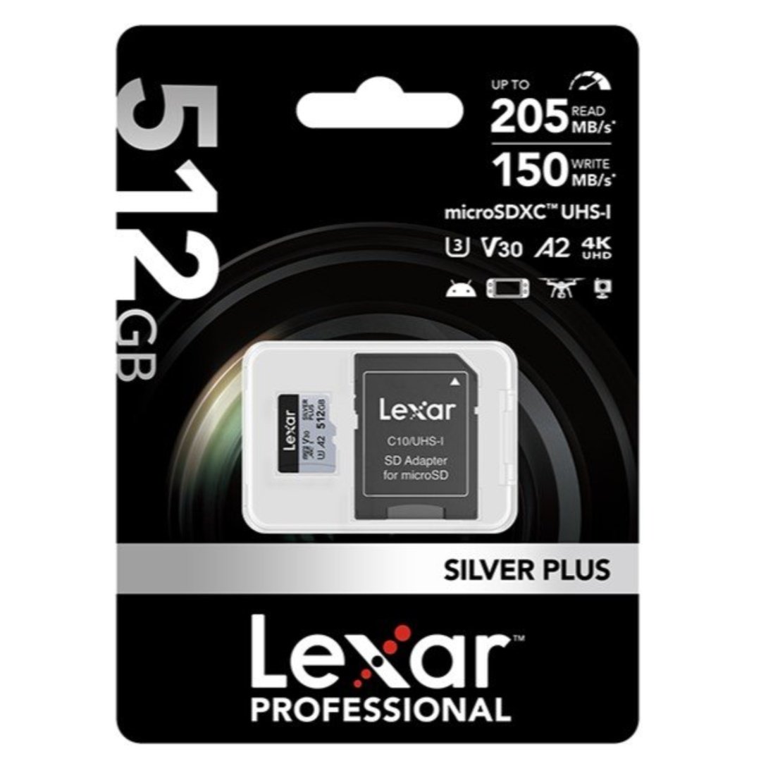 Memoria microSDXC Lexar Professional 512GB Silver Plus