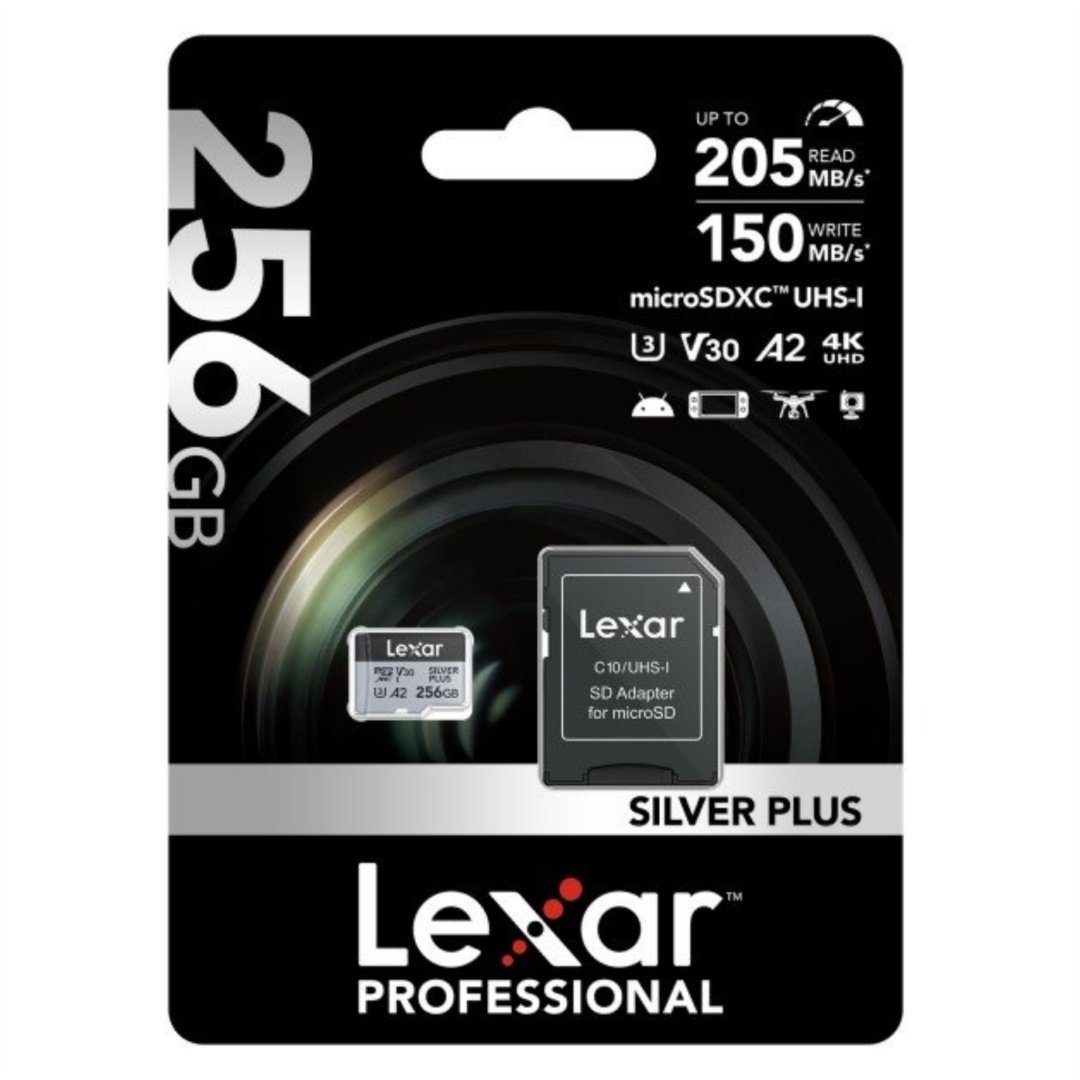 Memoria microSDXC Lexar Professional 256GB Silver Plus