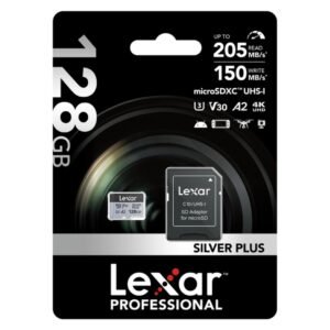 Memoria microSDXC Lexar Professional 128GB Silver Plus